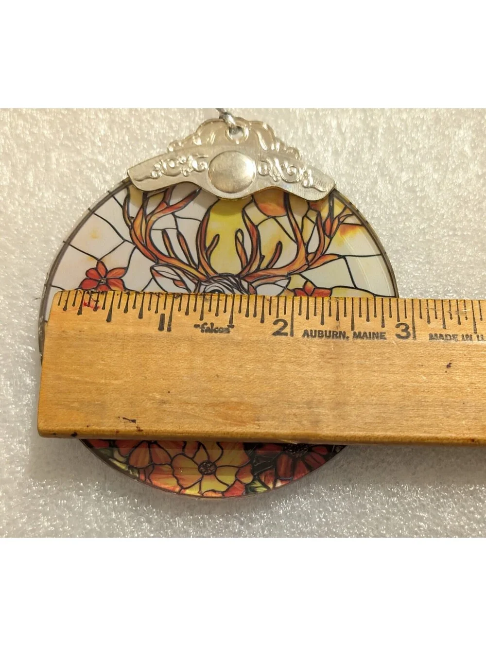 Set of 3 Fall Acrylic Stained Glass Effect Window Suncatchers Deer Pumpkin...